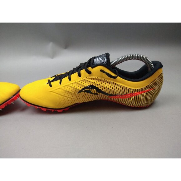 Saucony Spitfire 5 Men’s 8.5 Yellow Red S29055-16 Track And Field Spiked Cleats - Picture 10 of 11